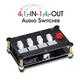 Nobsound Little Bear 4 Way Audio Switch; 3.5mm Audio Switcher; Stereo AUX Audio Selector; Audio Splitter; 4(1)-in-1(4)-Out (MC104 Pro Version)