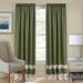 Wide Width Darcy Rod-Pocket Window Curtain Panel by Achim Home Décor in Green Camel (Size 52" W 63" L)