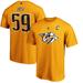 Men's Fanatics Branded Roman Josi Gold Nashville Predators Authentic Stack Player Name & Number T-Shirt