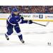 Steven Stamkos Tampa Bay Lightning Unsigned Blue Jersey Shooting Photograph