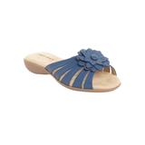 Extra Wide Width Women's The Abigail Slip On Sandal by Comfortview in Denim (Size 8 1/2 WW)