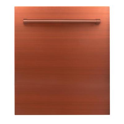 ZLINE Kitchen and Bath 24 in. Top Control Dishwasher in Copper with Stainless Steel Tub and Traditio