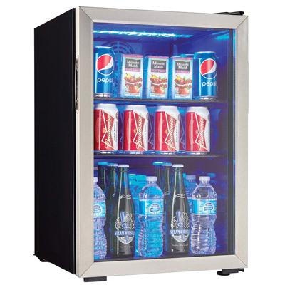 Danby DBC026A1 18 Inch Wide 95 Can Capacity Free Standing Beverage Center with L Black / Stainless