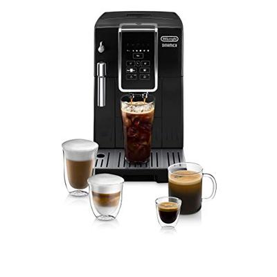 De'Longhi Dinamica Automatic Coffee & Espresso Machine TrueBrew (Iced-Coffee), Burr Grinder + Descal