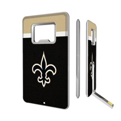 New Orleans Saints Striped Credit Card USB Drive & Bottle Opener