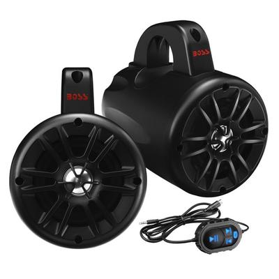 """Boss Audio 4 2-Way Amplified Roll Cage/Waketower Speaker Pods w/Bluetooth Controller"""