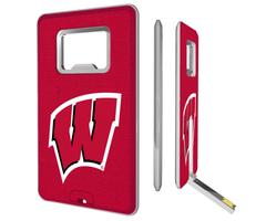 "Wisconsin Badgers 16GB Credit Card Style USB Bottle Opener Flash Drive"