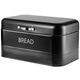 KADAX Bread Bin, Bread Bin Brushed Steel 30 x 18 x 16 cm, bread bin black, Spacious Bread Bin with Lid, Bread Storage Container, Bread box (Black)