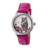 Bertha Madeline MOP Leather-Band Watch - Hot Pink screenshot. Watches directory of Jewelry.
