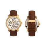 Reign Men's Watches Matheson Collection White white Dial, gold Case, Brown Band screenshot. Watches directory of Jewelry.