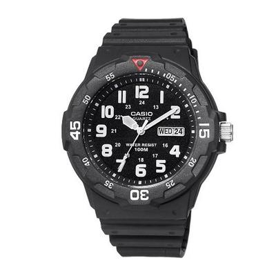 Casio Mens Black Resin Strap Diver Sport Watch MRW200H-1BV, Black