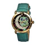 Bertha Ashley MOP Leather-Band Ladies Watch - Gold/Teal screenshot. Watches directory of Jewelry.