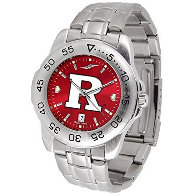 SunTime Rutgers Scarlet Knights Sport Steel Band Ano-Chrome Men's Watch