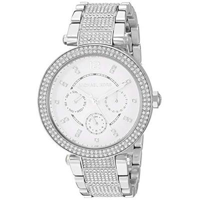 Michael Kors Women's Parker Quartz Watch with Stainless Steel Strap, Silver, 20 (Model: MK6759)
