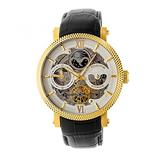 Heritor Automatic Men's 'Aries Skeleton' Stainless Steel and Leather Watch, Color:Black (Model: HERH screenshot. Watches directory of Jewelry.