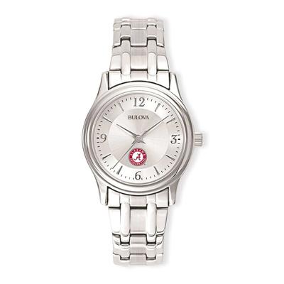 "Alabama Crimson Tide Women's Silver Stainless Steel Quartz Watch"