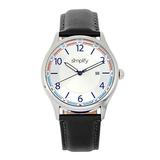 Simplify The 6900 Quartz Black Genuine Leather Silver Unisex Watch with Date SIM6901 screenshot. Watches directory of Jewelry.