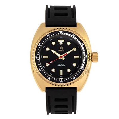 Shield Dreyer Quartz Black Silicone Gold Men's Watch SLDSH107-5