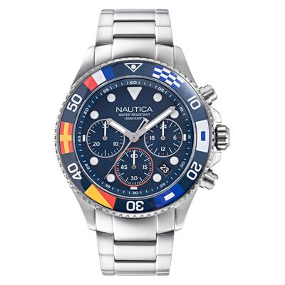 Nautica Men's Wesport Stainless Steel Bracelet Watch 44mm - Chrome