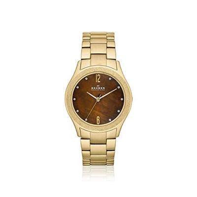 Skagen Three Hand Stainless Steel Watch- Gold Tone Skw2108