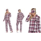 Women's White Mark Three-Piece Pajama Set - S to 4XL! (L) 8-10 Pink Plaid screenshot. Pajamas directory of Lingerie.