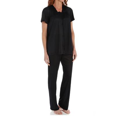 Exquisite Form Coloratura Vintage Short Sleeve Pajama Set (Midnight Black 2X) Model: 90107