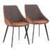 Marche Two-Tone Chair ( Set of 2 ) - LumiSource CH-MAR BK+BNGY2