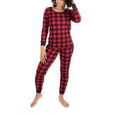 Leveret Women's Sleep Bottoms Black - Black & Red Plaid Pajama Set - Women screenshot. Pajamas directory of Lingerie.