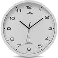 Deuba - Horloge Murale blanche radio pilotée changement heure automatique - ø 31cm
