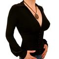 Blue Banana Women's Corset Style Stretchy Top Black Size 12