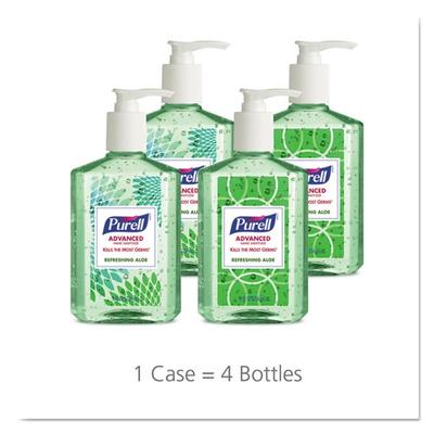 Purell GOJ967406ECDECO Advanced Instant Hand Sanitizer with Aloe, 8 oz. Bottle, 24 Per Carton
