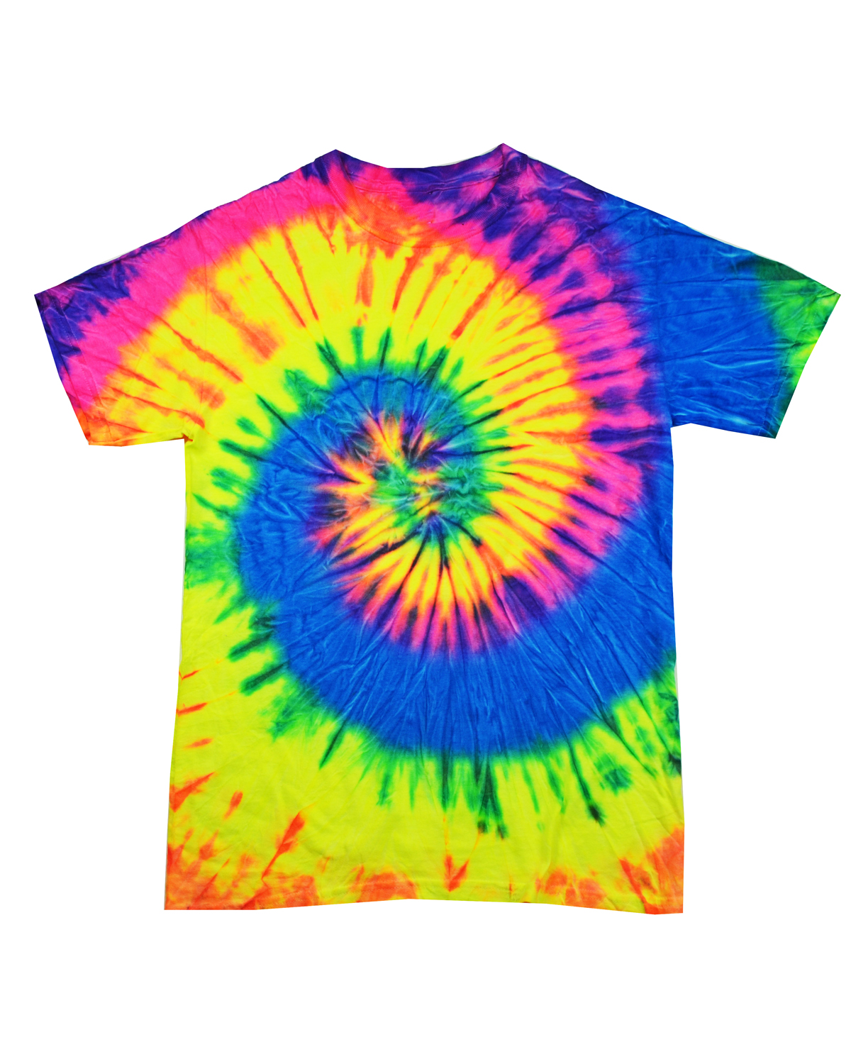 Tie-Dye CD1160 Toddler Top in Neon Rainbow size 3T | Cotton 1160, T1160