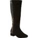 Wide Width Women's The Ivana Wide Calf Boot by Comfortview in Black (Size 9 1/2 W)