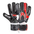 HO Soccer One Flat Black Legend Torwarthandschuhe, Schwarz/Rot/Weiß, 41,5