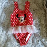 Disney Swim | Adorable Disney Baby Swimsuit | Color: Red/White | Size: 24mb