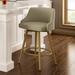 Wrought Studio™ Pruitt Swivel Counter & Bar Stool Upholstered/Metal in Yellow/Brown | 41 H x 21.5 W x 21.5 D in | Wayfair