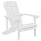 Gartenstuhl Weiß Kunstholz Muskoka Stuhl mit breiten Armlehnen Gartenmöbel Gartenausstattung Lounge Terrasse
