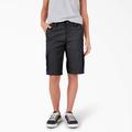 Dickies Women's Relaxed Fit Cargo Shorts, 11" - Black Size 12 (FR888)