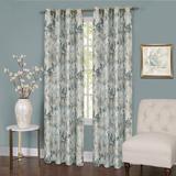 Red Barrel Studio® Warrenup Floral Energy Efficient 98% Blackout Thermal Grommet Lined Curtain Panels Set of 2 in Blue/Gray/Green | 63 H in | Wayfair