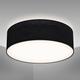 B.K.Licht Ceiling Lamp Shade, Ø11,8in, Black Fabric, E27 Socket, Bulb not Included, Flush Mount Ceiling Fitting, Modern Light Fitting for Bedroom, Living Room, Dining Area, IP20