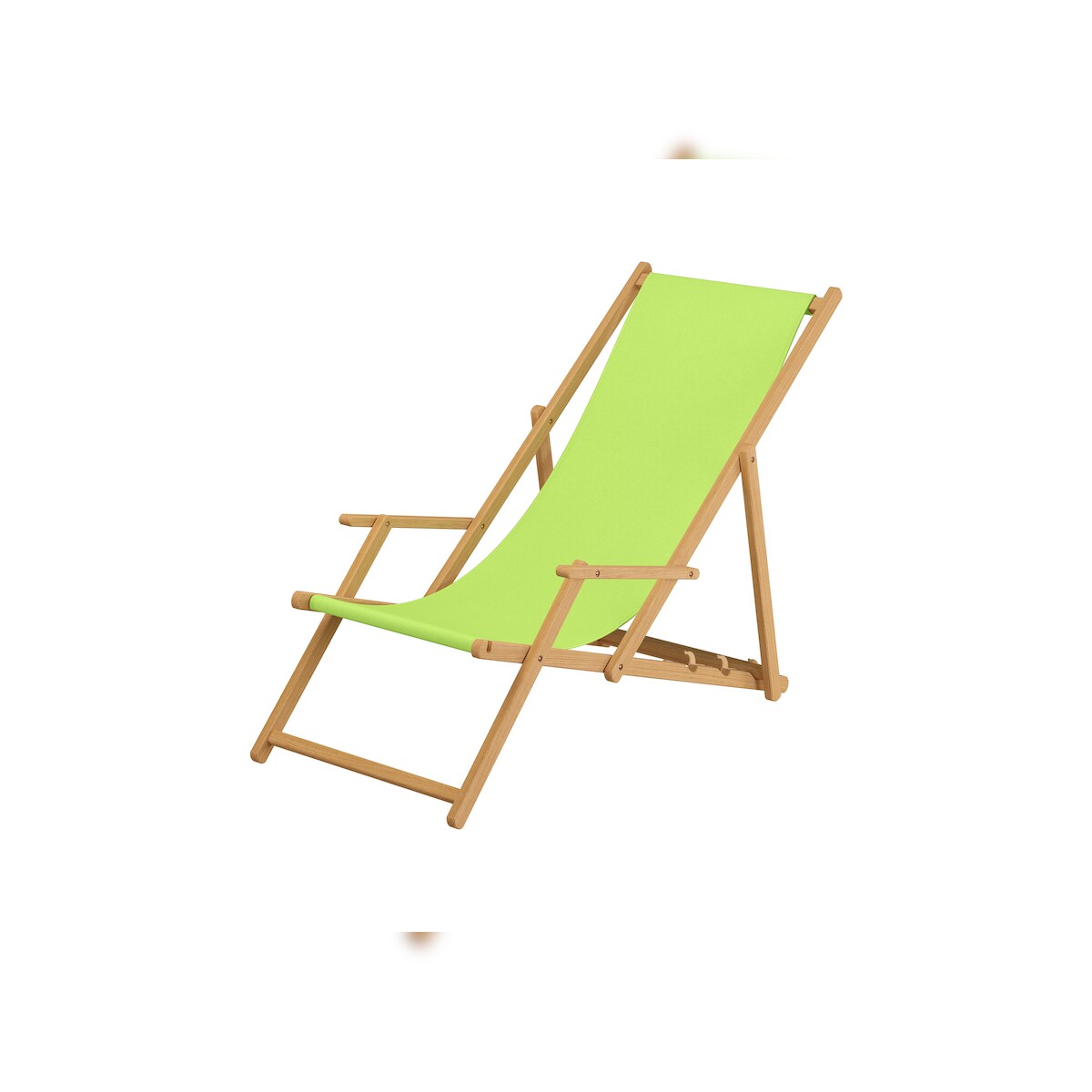 Erst-Holz Klappliege pistazie Sonnenliege Relaxliege Strandstuhl Deckchair Buche natur klappbar 10-306 N Image