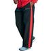 Men's Big & Tall Champion® Track Pants by Champion in Black Red (Size 4XL)