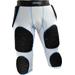 Sports Unlimited Adult 7 Pad Integrated Football Girdle - Hard Thigh Pads White