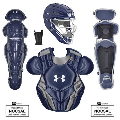 Under Armour Converge Victory Series NOCSAE Certified Youth Catcher's Set - Ages 12-16 Navy
