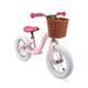 Janod - Metal Balance Bike - Retro Vintage Look - Learning Balance and Independence - Adjustable Saddle, Inflatable Tires - Basket Included - Pink Color - For children from the Age of 3, J03295