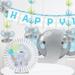 Creative Converting 6 Piece Enchanting Elephant Boy's Party Decoration Kit in Blue/Gray | Wayfair DTC5669E1A