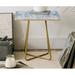 East Urban Home Cross Legs End Table Wood/Metal in Brown/Gray/Yellow | 19 H x 19 W x 19 D in | Wayfair 65E4CBA8C2A64844892F768417AD6F86