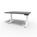 Compel Rizer Height Adjustable Standing Desk w/ Cable Management Wood/Metal in Gray/White/Brown | 48 W x 24 D in | Wayfair RZR-2-4824-GA-WHT-BNDL