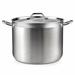 Cooks Standard Professional Stainless Steel Stock Pot w/ Lid, Silver Stainless Steel in Gray | 12.5 H in | Wayfair 02616