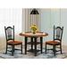 Charlton Home® Tyshawn Drop Leaf Rubberwood Solid Wood Dining Set Wood in Black | Wayfair C9B996E882A74F9CB8571870116D94A1